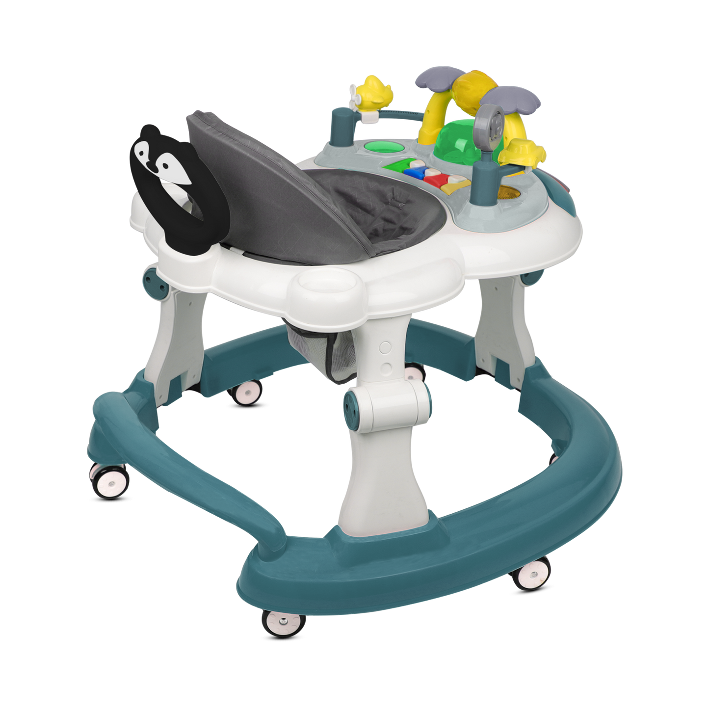 TEAL BABY WALKER WITH PUSH HANDLE