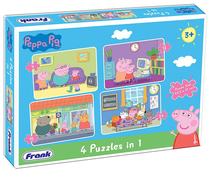 Frank Peppa Pig - 4 in 1 Puzzle (9, 12, 18, 24) (2537673)