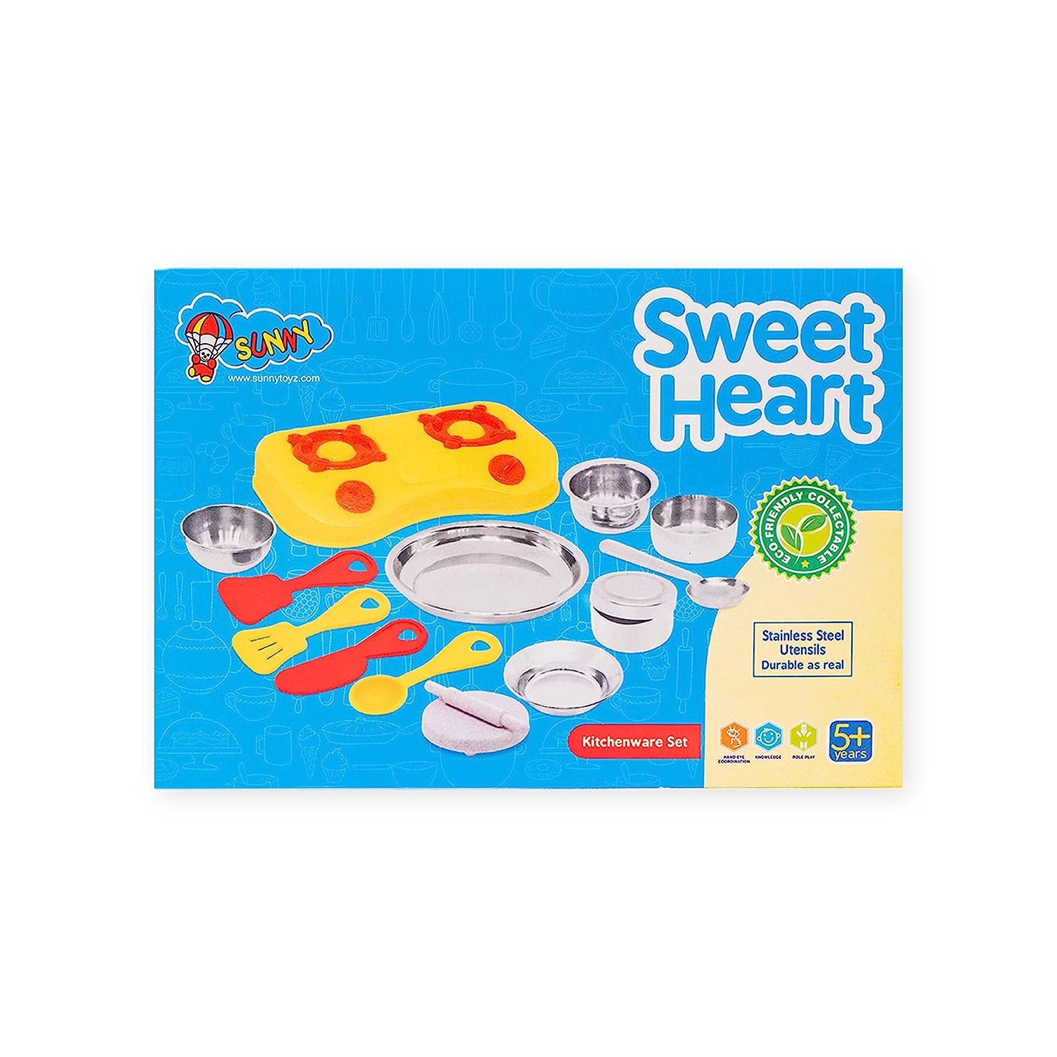 Kitchen Set for Kids.A Perfect Roleplay Pretend Play Kitchen Play Set for Kids (Sweet Heart Kitchen Set) - MRGTOYS