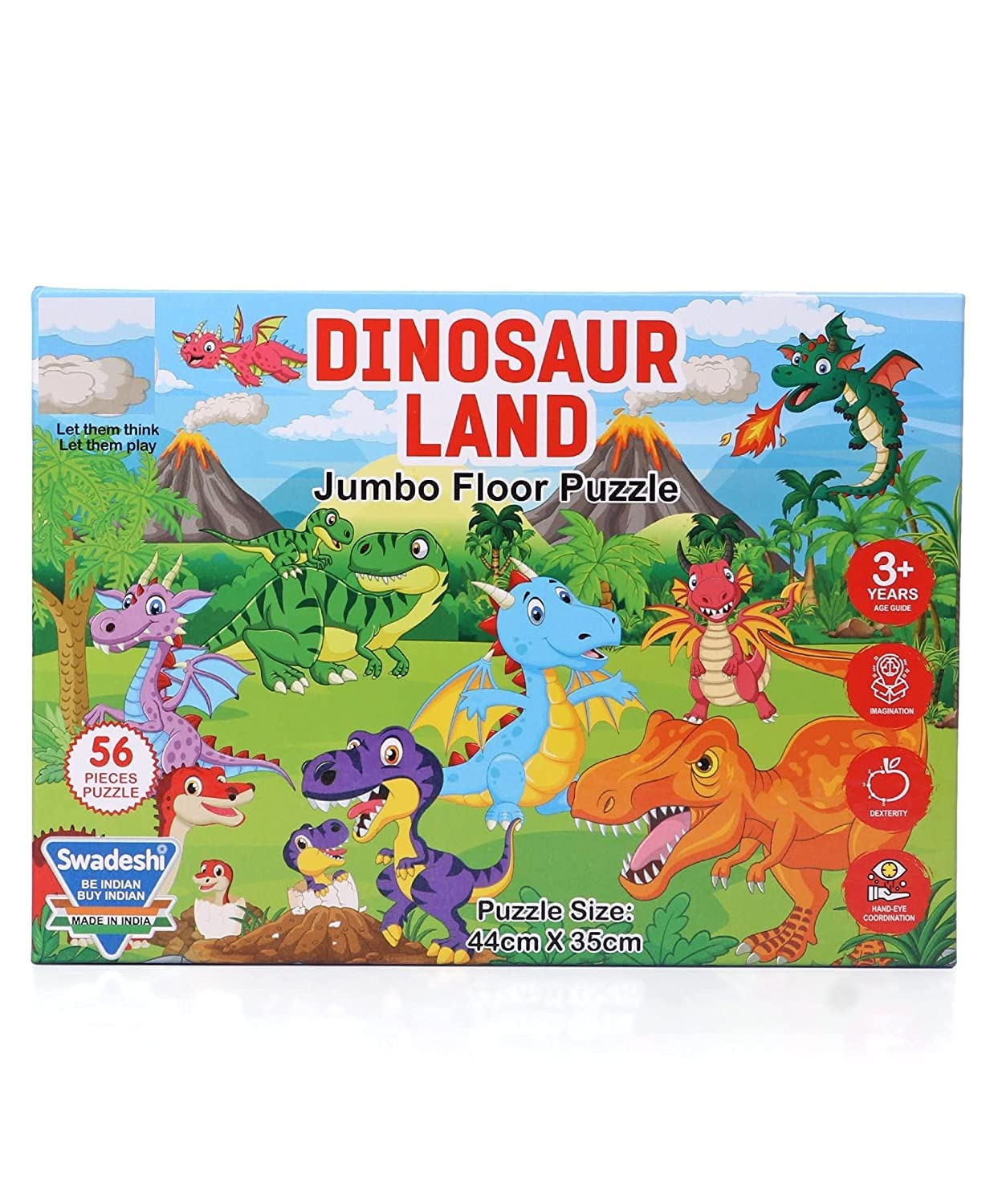 Ratna's Dinosaur Land 56 Pieces Jigsaw Puzzle for Kids (56 Pieces)