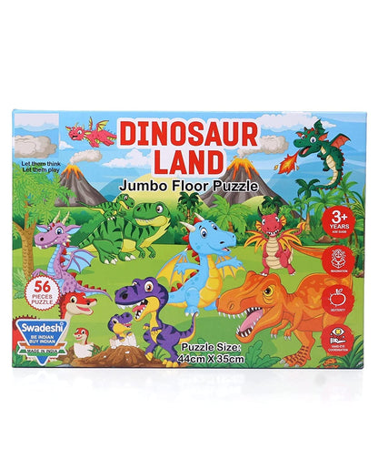 Ratna's Dinosaur Land 56 Pieces Jigsaw Puzzle for Kids (56 Pieces)
