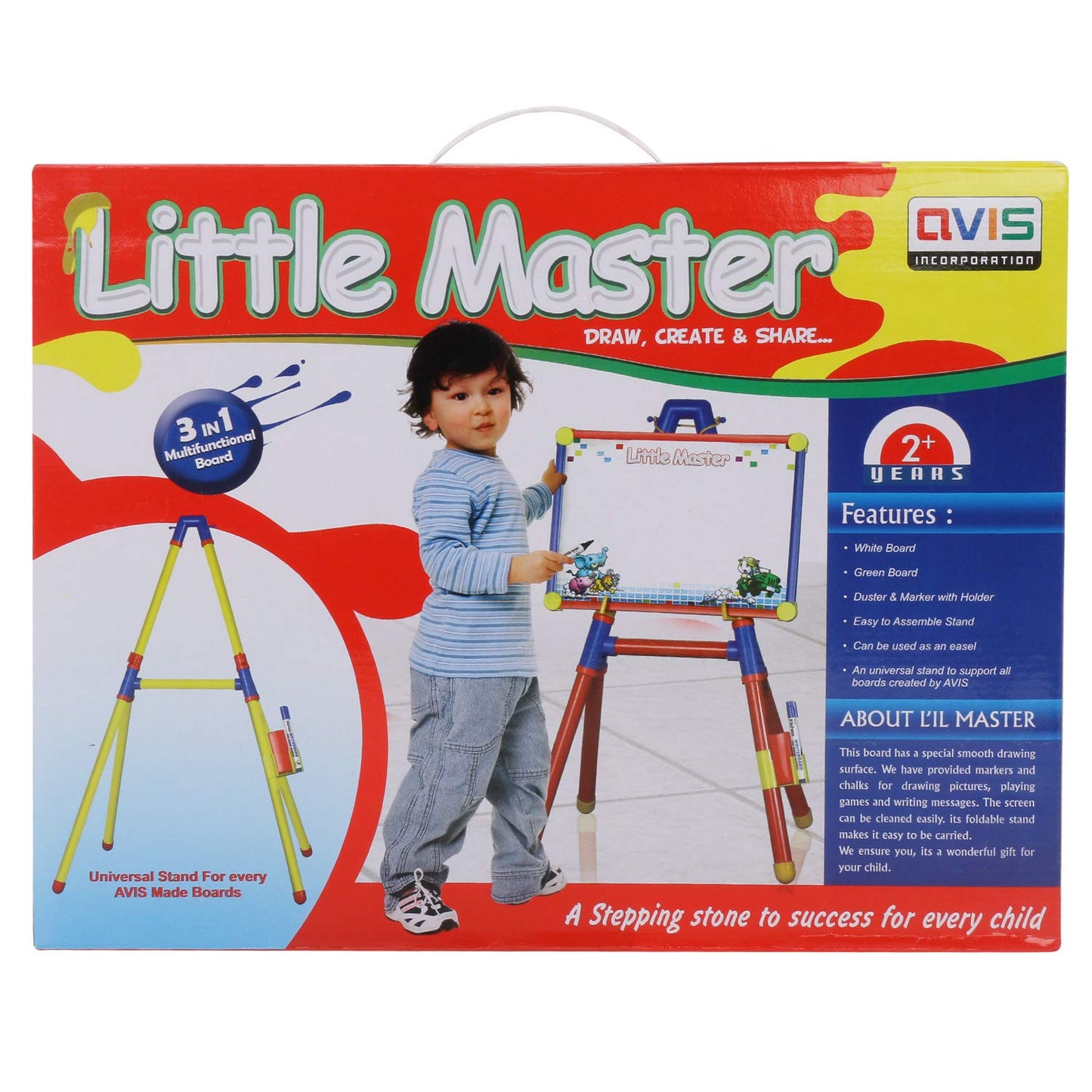 Educational Little Master Board 3 in 1 Popular for Kids to Learn Alphabets and Learn to Write AVIS