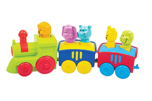 Giggles -, 2 in 1 Colourful Animal Pull along Toy Train, Walking, Shape sorting, Pretend Play Preschool Toys (12 Months & Above Infant, Multicolor)