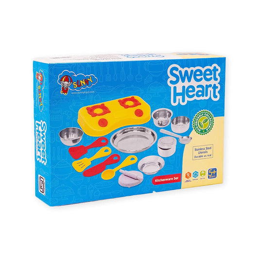 Kitchen Set for Kids.A Perfect Roleplay Pretend Play Kitchen Play Set for Kids (Sweet Heart Kitchen Set) - MRGTOYS