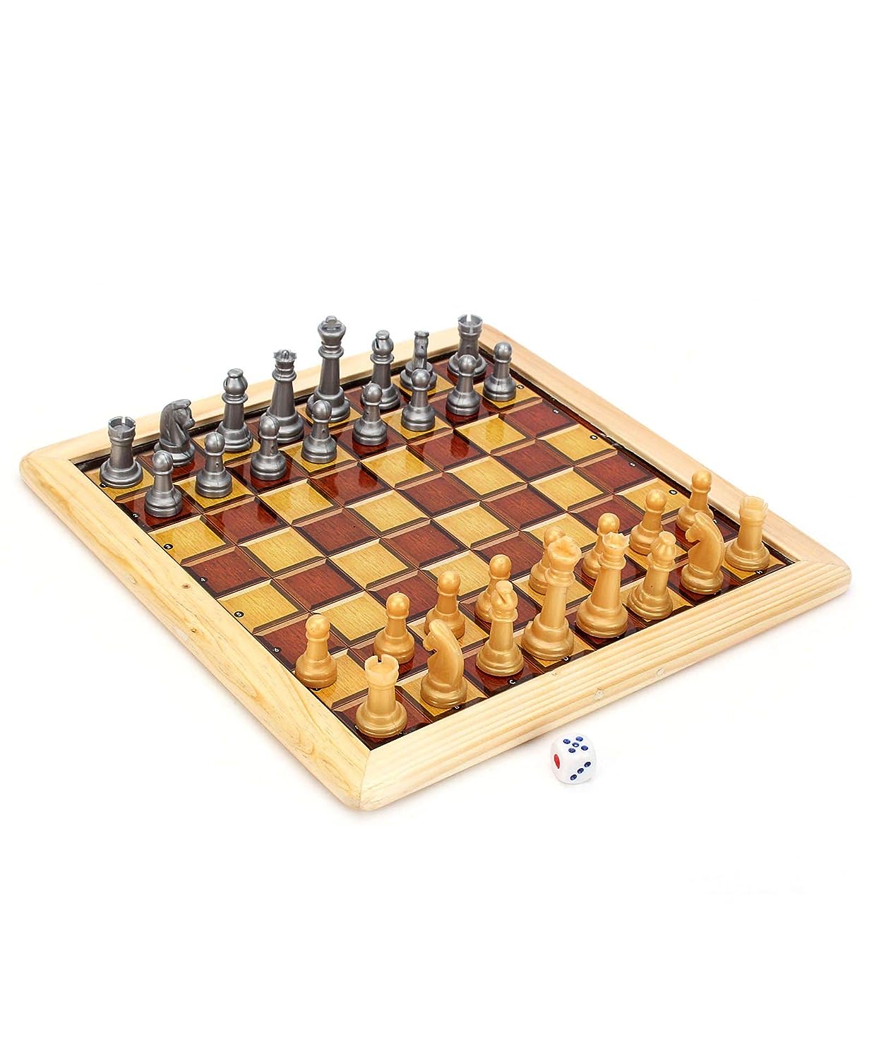 Ratna's Wooden Art Chess & Ludo Magnetic