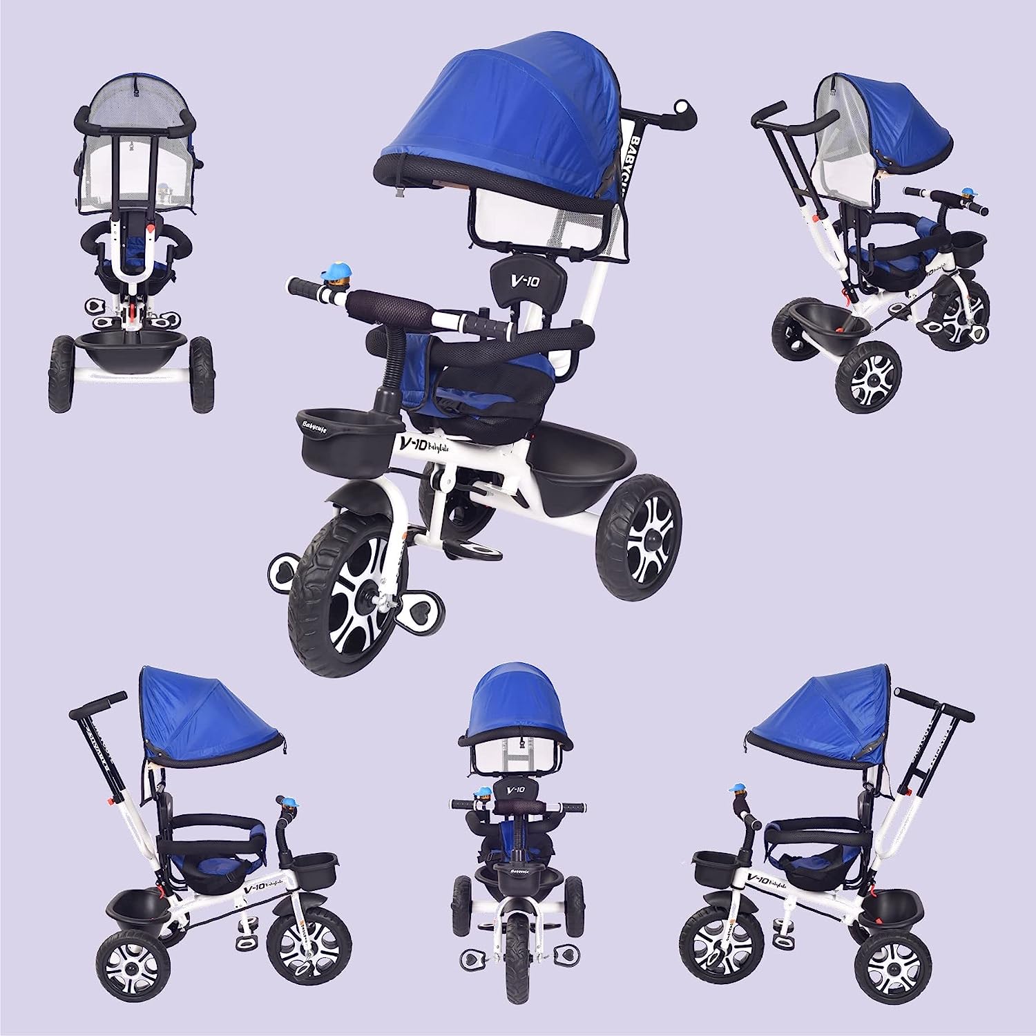 BabyCute Cycle for Kids, Plug and Play Baby Sports Tricycle with Canopy for 2 to 5 Year Old Children V 10 - MRGTOYS