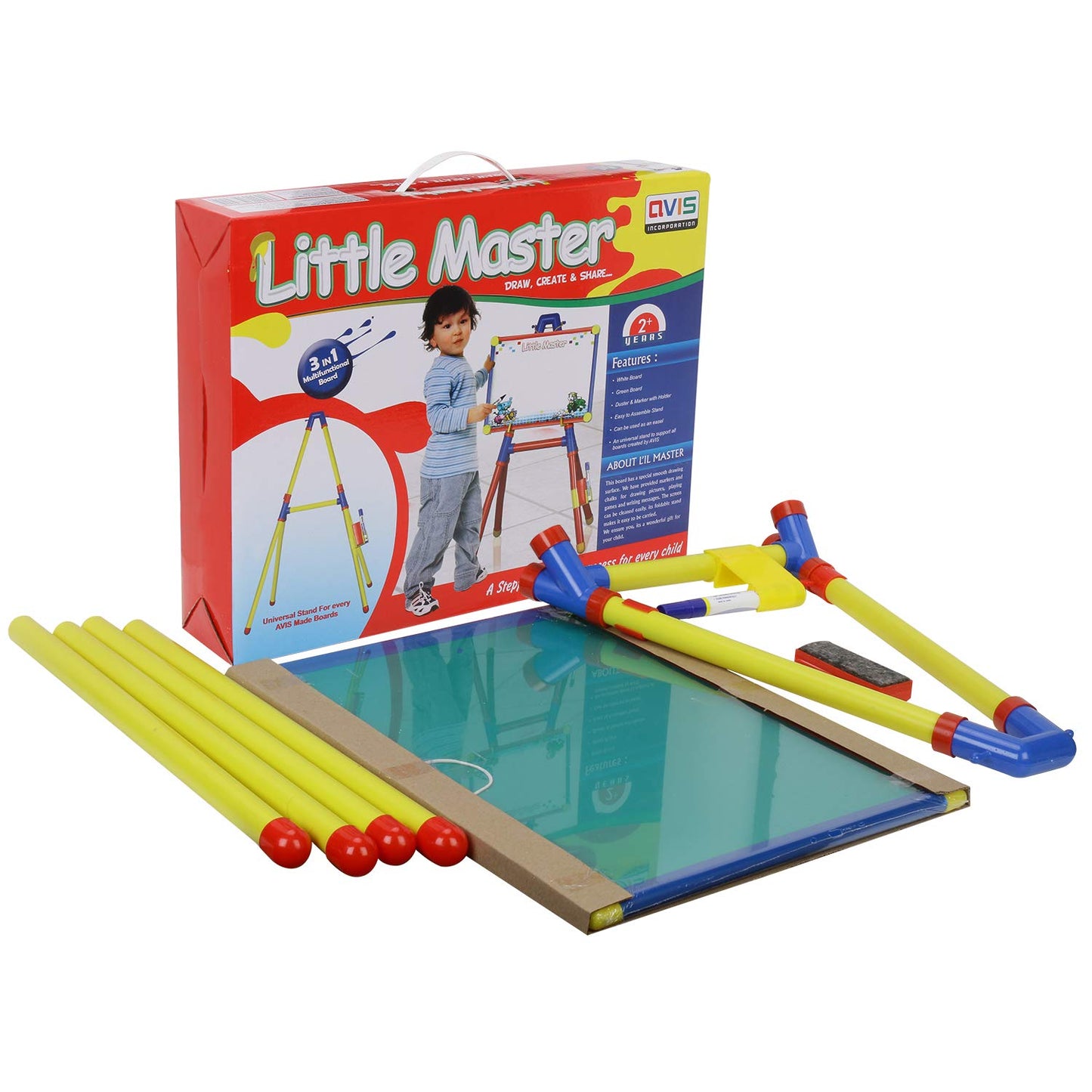 Educational Little Master Board 3 in 1 Popular for Kids to Learn Alphabets and Learn to Write AVIS
