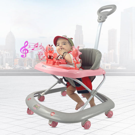 Dash Butterfly DLX Baby Walker, Walker Baby 6-18 Months boy, Walker, Activity Walker with Music n Light and Parental Handle, 3 Position Adjustable Height (Capacity 20kg |colour may vary' )
