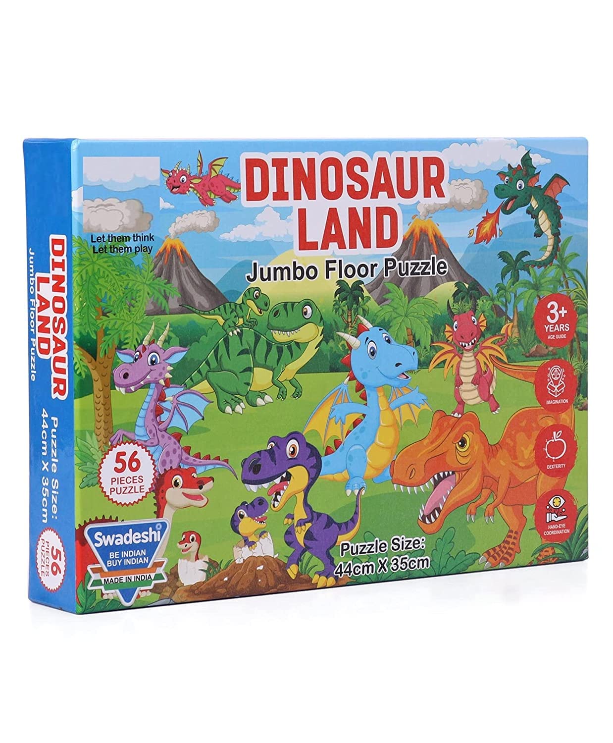 Ratna's Dinosaur Land 56 Pieces Jigsaw Puzzle for Kids (56 Pieces)