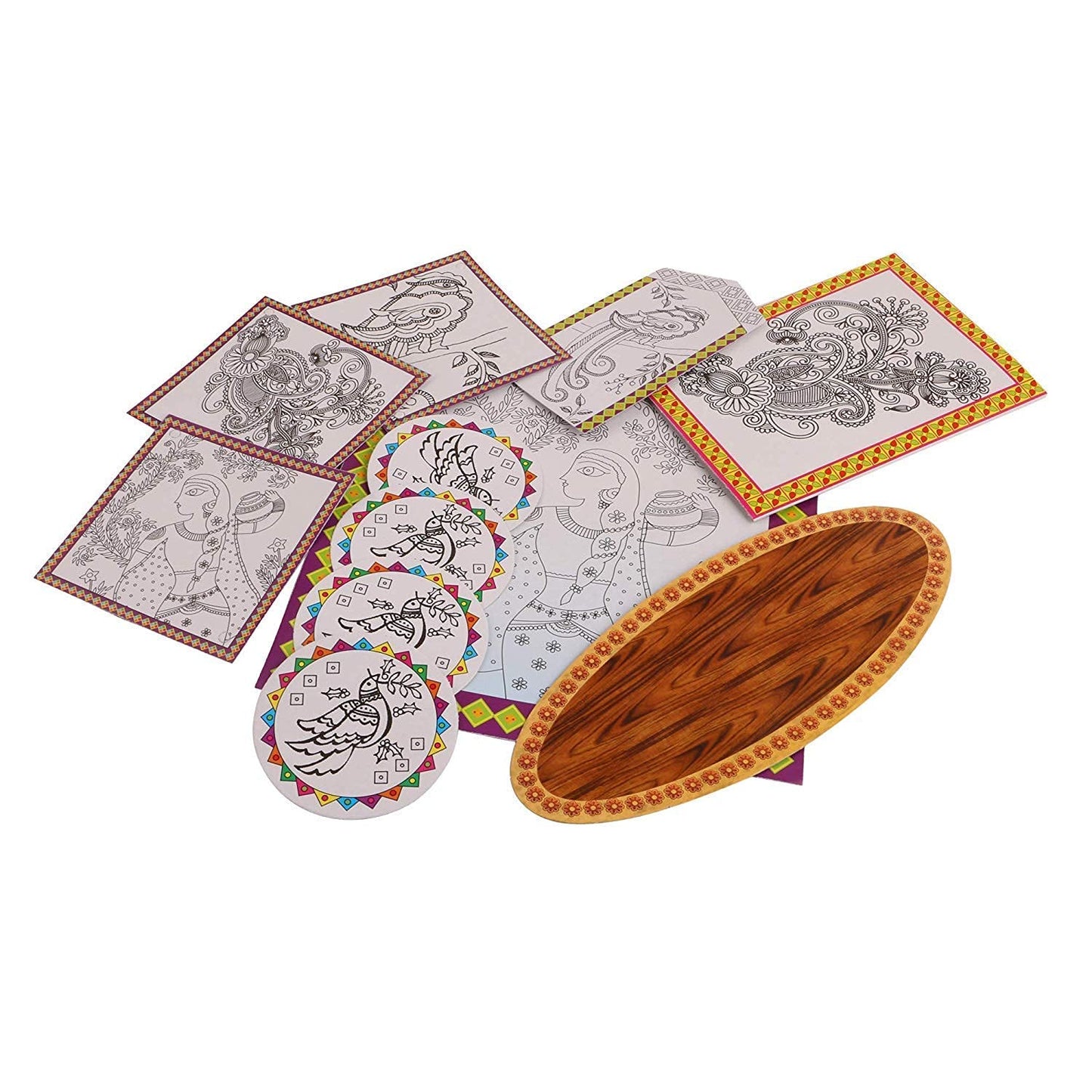 EKTA Madhubani Art, Madhubani Painting Set, Art Kit for Kids Traditional and Contemporary Multi Color