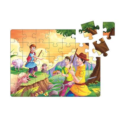 RATNA'S Story Jigsaw Puzzle The Shephard BOY and The Lion for Kids. This Pack Includes 3 Jigsaw Puzzle and A Story Book Inside