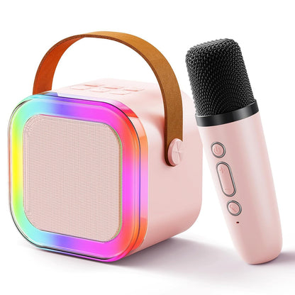 Mini Karaoke Mike with Bluetooth LED Speaker