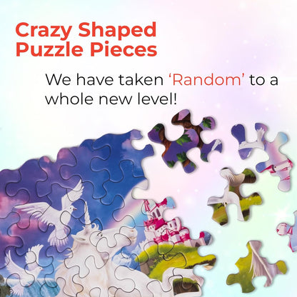 Unik Play Go Crazy Jigsaw Puzzle for Kids and Adults | Attractive Cartoon Print Puzzle with 2 Puzzle Trays for Age 6 to 99 Years-90 Pcs-(Unicorn)