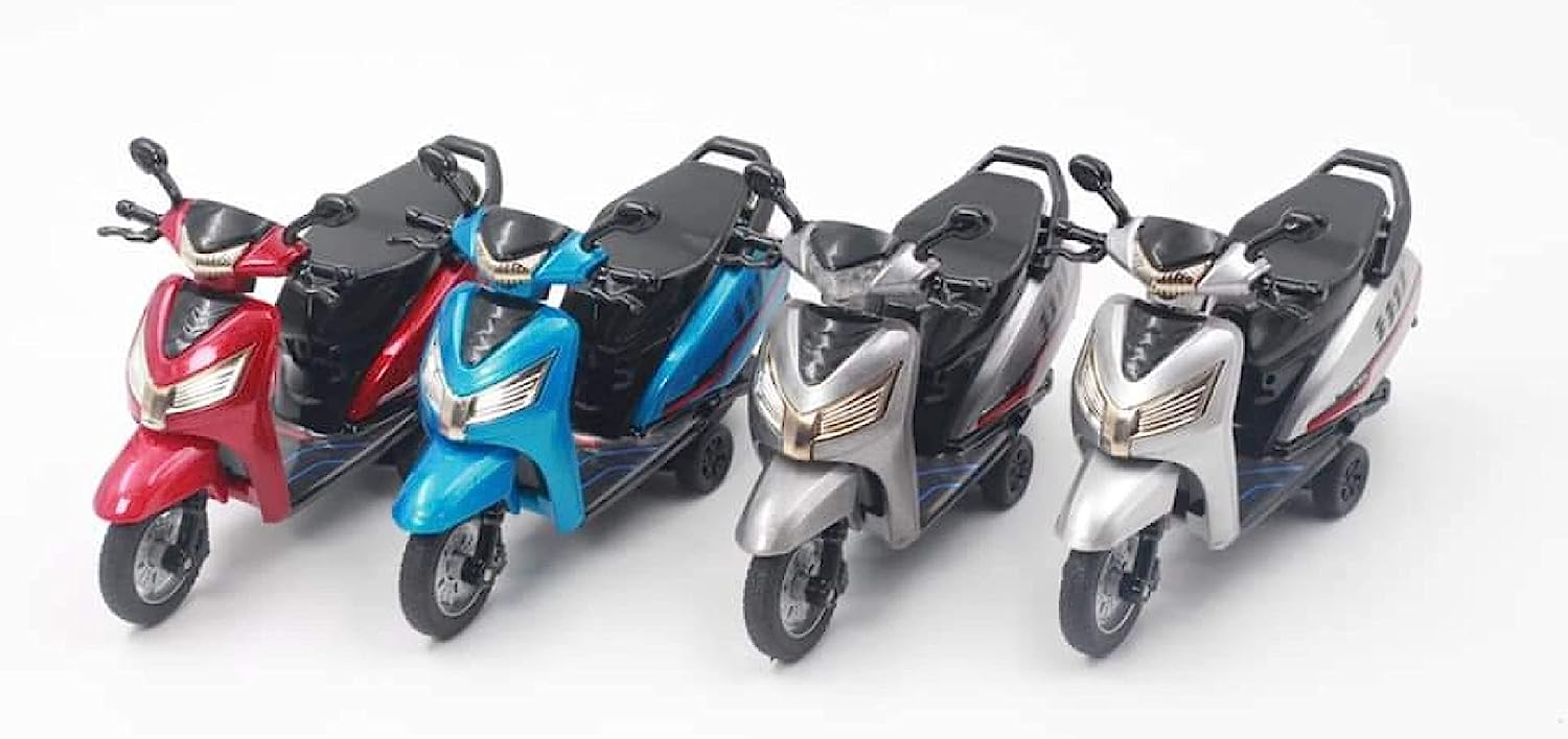 Centy Toys Bestiva Grey Colour scooty Toy - Pull Back Action- Rear Wheel Suspension Moves - Seat Opens - Pull Back Action That can Change to Free Wheel - MRGTOYS