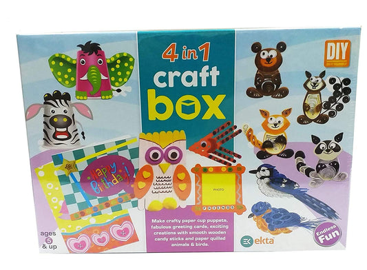 4 in 1 Craft Box for Children 5+ Years, DIY Craft Box Making Various Creative Design for Kids