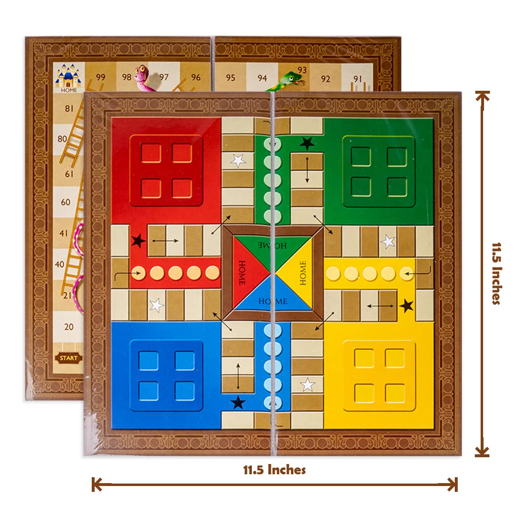 Toysbox Ludo and Snakes & Ladders Premium Small Classic Board Game to Play with Kids and Adults
