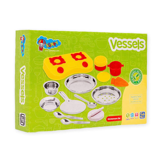 Kitchen Set for Kids.A Perfect Roleplay Pretend Play Kitchen Play Set for Kids (Vessels Kitchen Set) - MRGTOYS