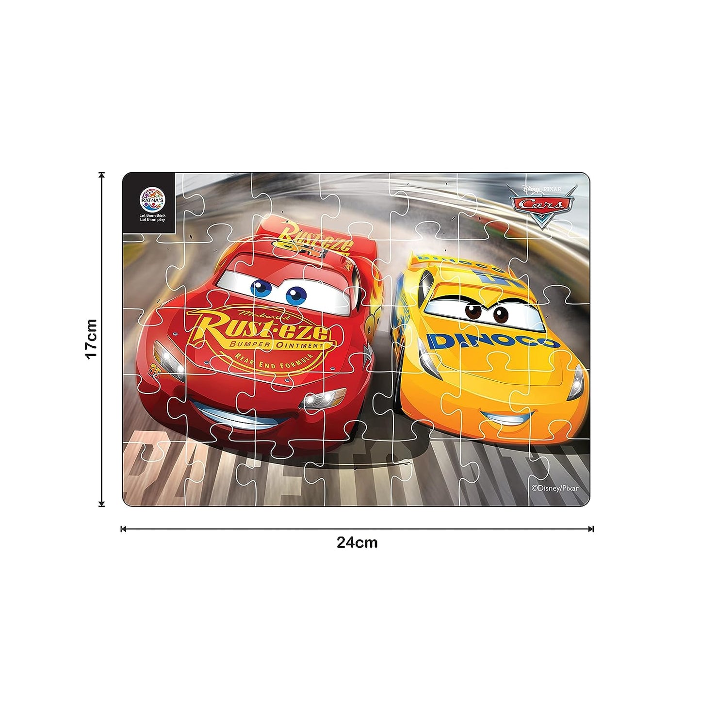 Ratna's 4 in 1 Disney Jigsaw Puzzle 140 Pieces for Kids. 4 Jigsaw Puzzles 35 Pieces Each (Cars)
