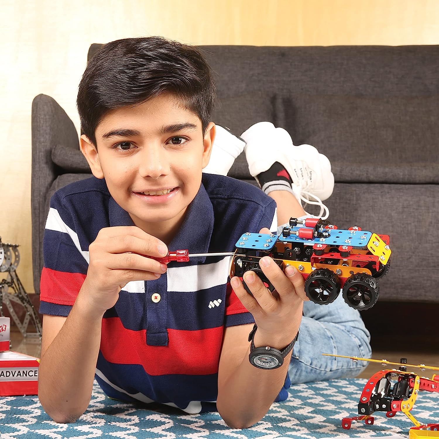 Zephyr Mechanix Advance, STEM Toy, Building Blocks, Construction Set, for 6+ yrs Boys and Girls (Multicolor)