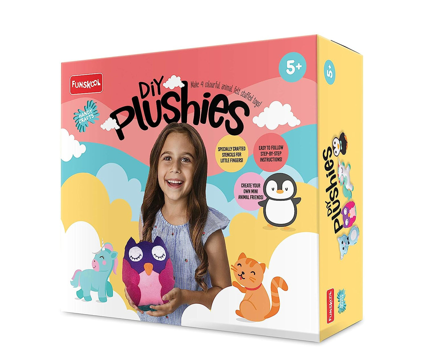 Handycrafts - DIY Plushies , Soft toy maker , Make your own stuffed animal , 5 years + , art and craft kit