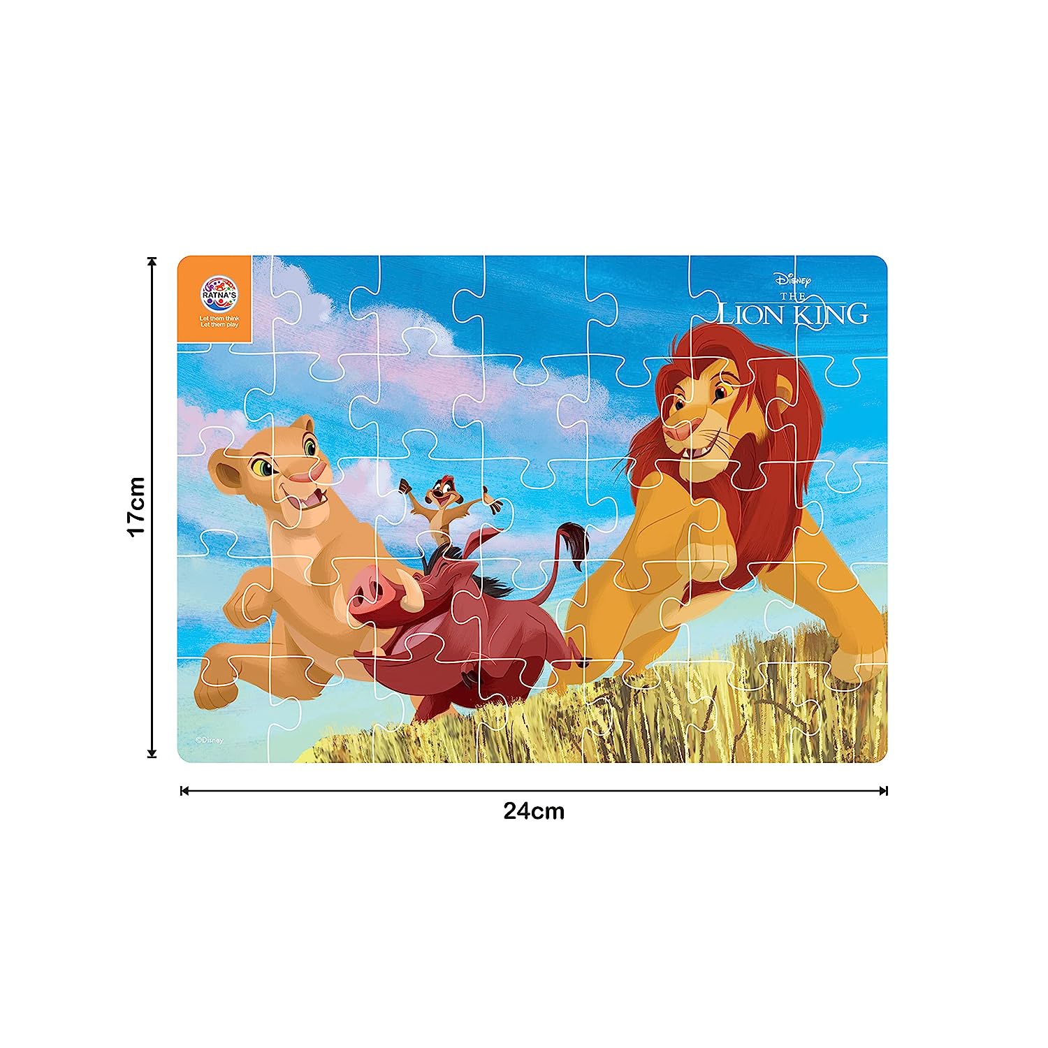 Ratna's 4 in 1 Disney Jigsaw Puzzle 140 Pieces for Kids. 4 Jigsaw Puzzles 35 Pieces Each (Lion King) - MRGTOYS