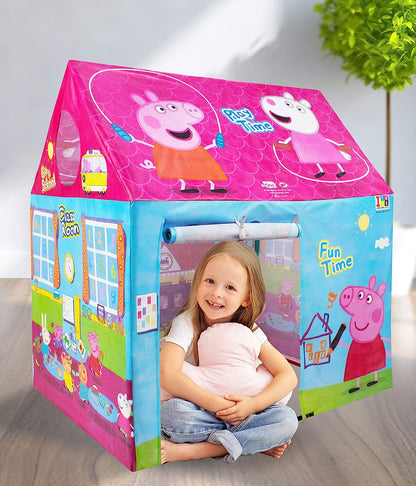 itoys Peppa Pig Theme Play Tent House for Kids 5 Years and Above Water Repellent Big Size Play House for Girls and Boys, Multicolor