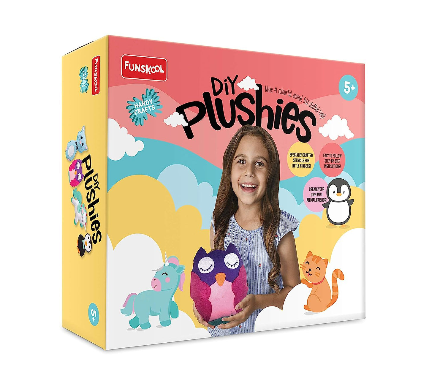 Handycrafts - DIY Plushies , Soft toy maker , Make your own stuffed animal , 5 years + , art and craft kit