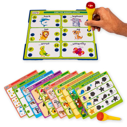 Ratna's Intellikids Animals A Perfect Electro Game. 10 Double Sided Printed Cards. If it Lights its Right. A Fun Way to Learn About Animals