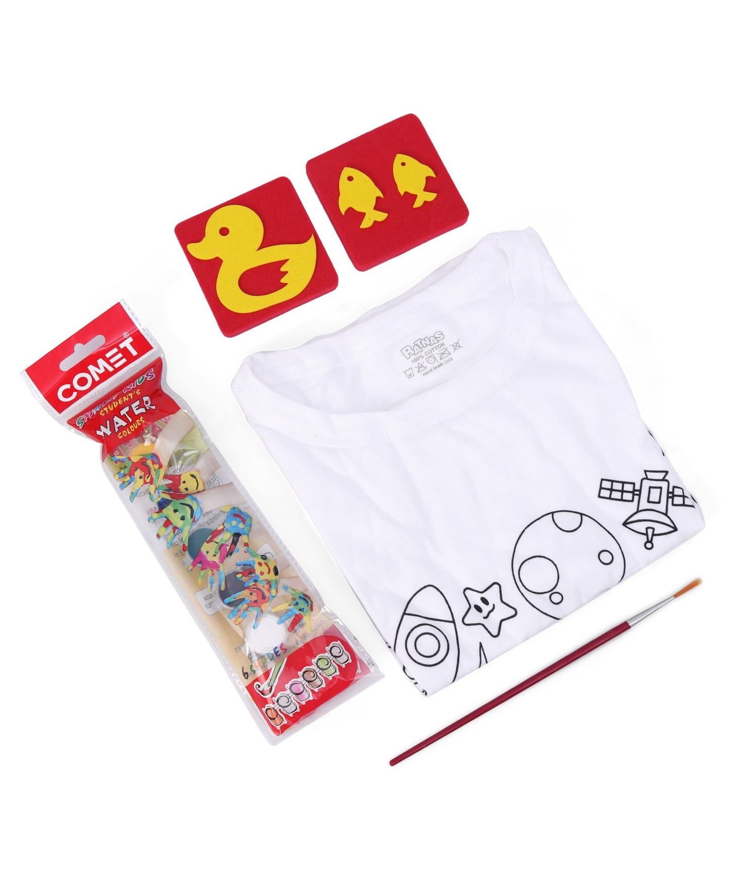 RATNA'S Paint Your T-Shirt A Perfect Art and Craft Kit for Kids (Mermaid)