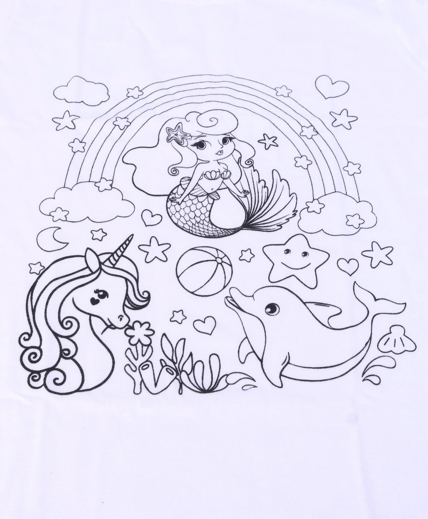 RATNA'S Paint Your T-Shirt A Perfect Art and Craft Kit for Kids (Mermaid)