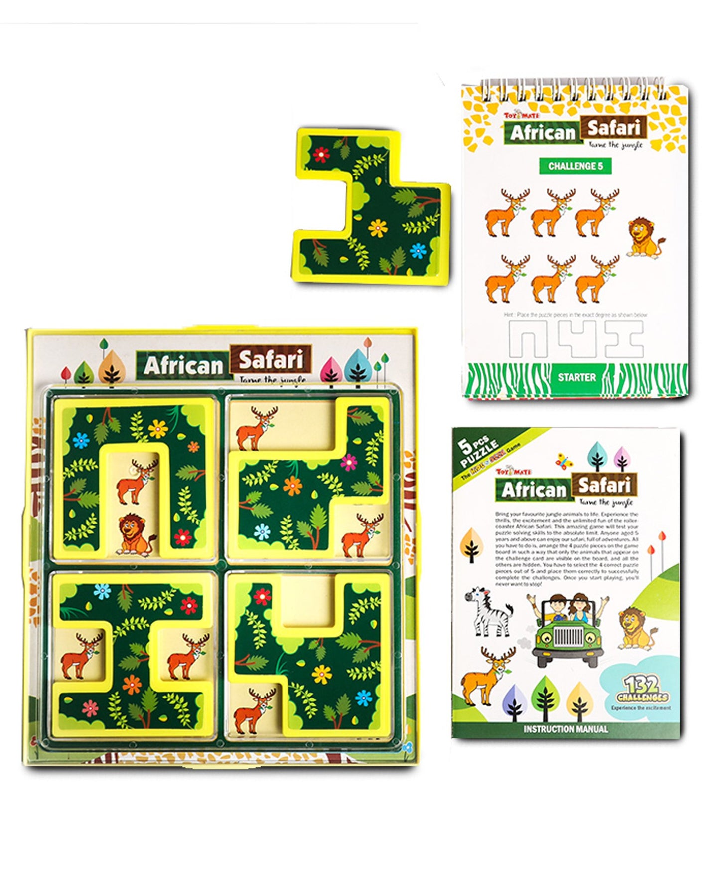 Toymate African Safari - 132 Challenges - Education Learning Brain Teasing Puzzle Game