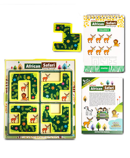 Toymate African Safari - 132 Challenges - Education Learning Brain Teasing Puzzle Game
