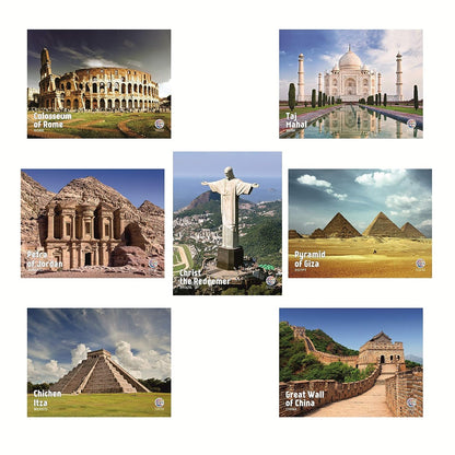 Ratna's 7 Wonders of The World Jigsaw Puzzle. 7 Different Jigsaw Puzzles Included in The Pack with an Information Guide Inside