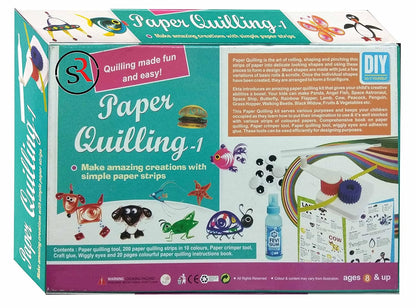 Ekta Paper Quilling Kit Series with Strips, Crimper Tool Inside
