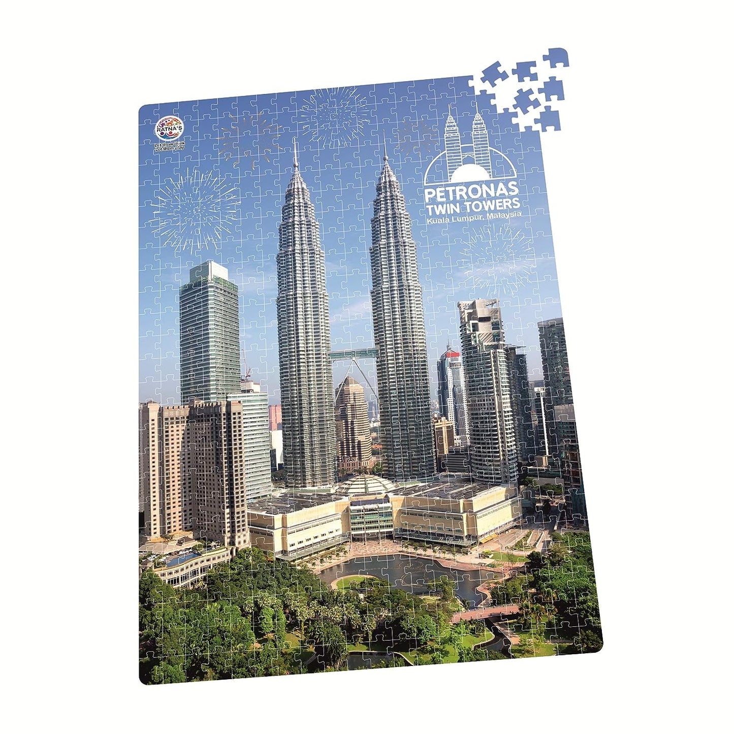 RATNA'S Petronas Twin Towers Malaysia 500 Pieces Jumbo Floor Jigsaw Puzzle (Size: 98 cm * 67 cm)