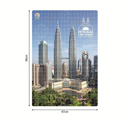 RATNA'S Petronas Twin Towers Malaysia 500 Pieces Jumbo Floor Jigsaw Puzzle (Size: 98 cm * 67 cm)
