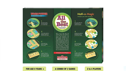 Playmate All the Best Combo WORDPOWER n MATH-A-MAGIC game. Age: 8 Years + / 2-4 Players