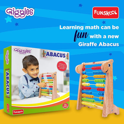 Giggles - Abacus, Multicolour Wooden Educational Toy, Early Math Skills, 3 Years & Above, Preschool Toys (1 pieces)