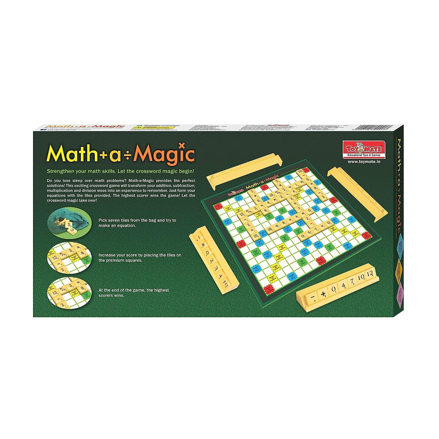 Toymate Math-A-Magic - Mental Maths Learning Equations Board Game Puzzle for Kids 6+