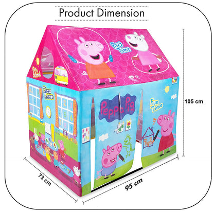 itoys Peppa Pig Theme Play Tent House for Kids 5 Years and Above Water Repellent Big Size Play House for Girls and Boys, Multicolor