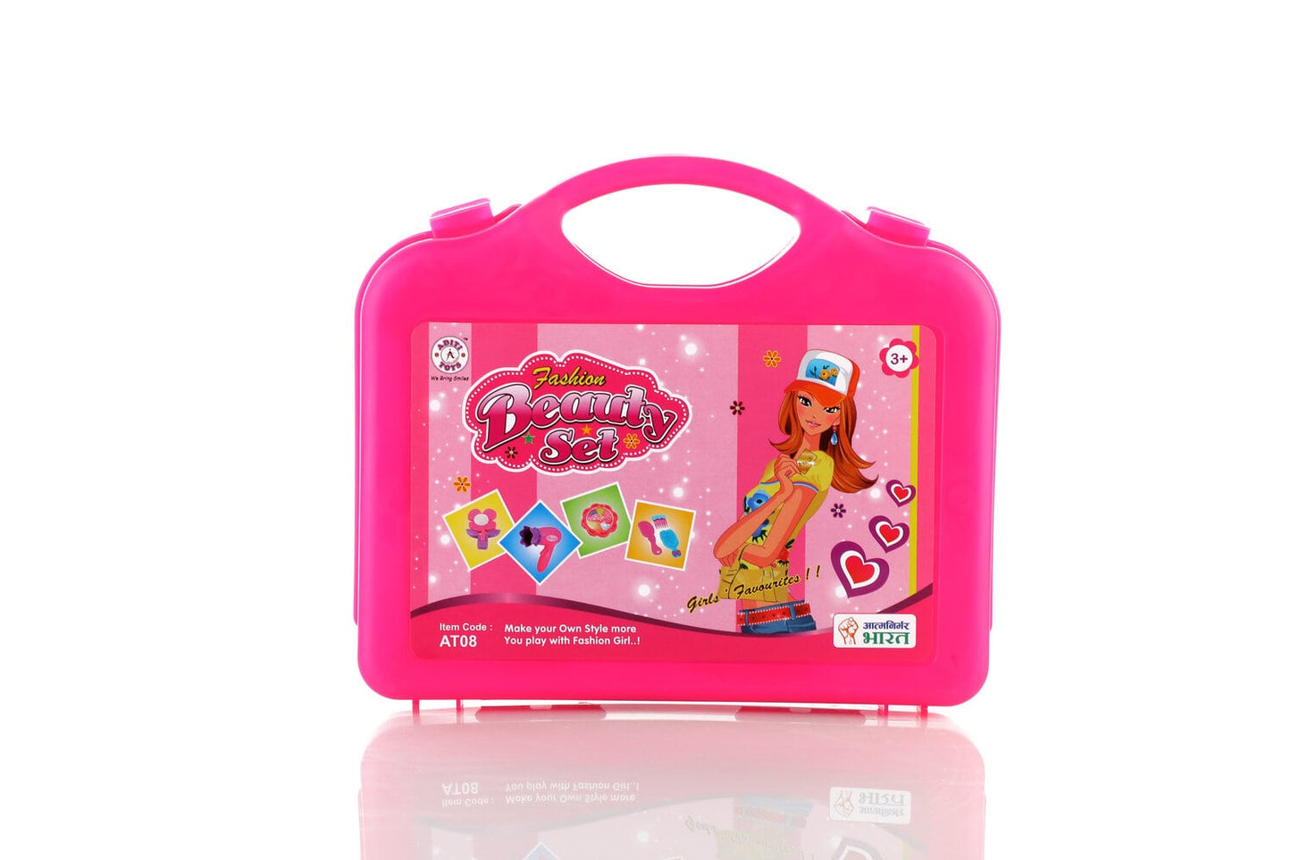 Aditi Toys Fashion Beauty Set for Girls with Suitcase || Color-Pink || Age - 3+ Years