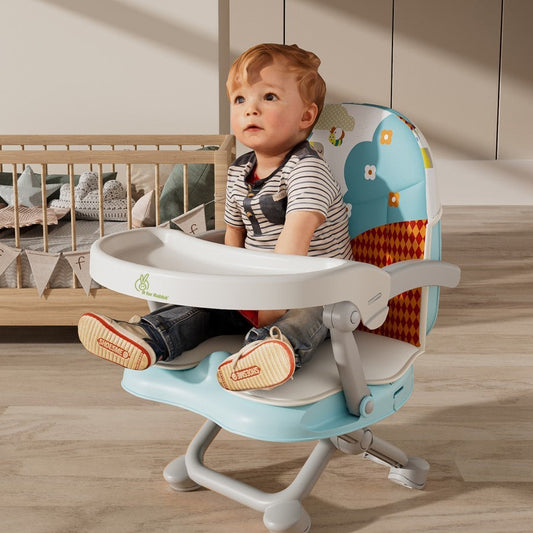 R For Rabbit Candy Pop Booster Chair - 4 Level Height Adjustment, Light Weight, Travel Friendly AQUA BLUE