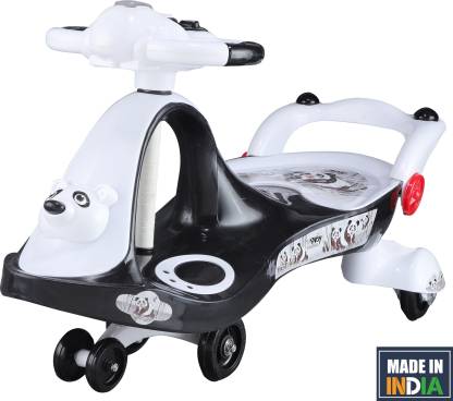 PLAYTOOL Panda Car with Back Support Rideons & Wagons Non Battery Operated Ride On  (Black, White)
